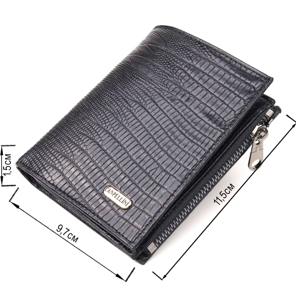 Гаманець Canpellini З натуральної шкіри Чорний (21672) - зображення 3