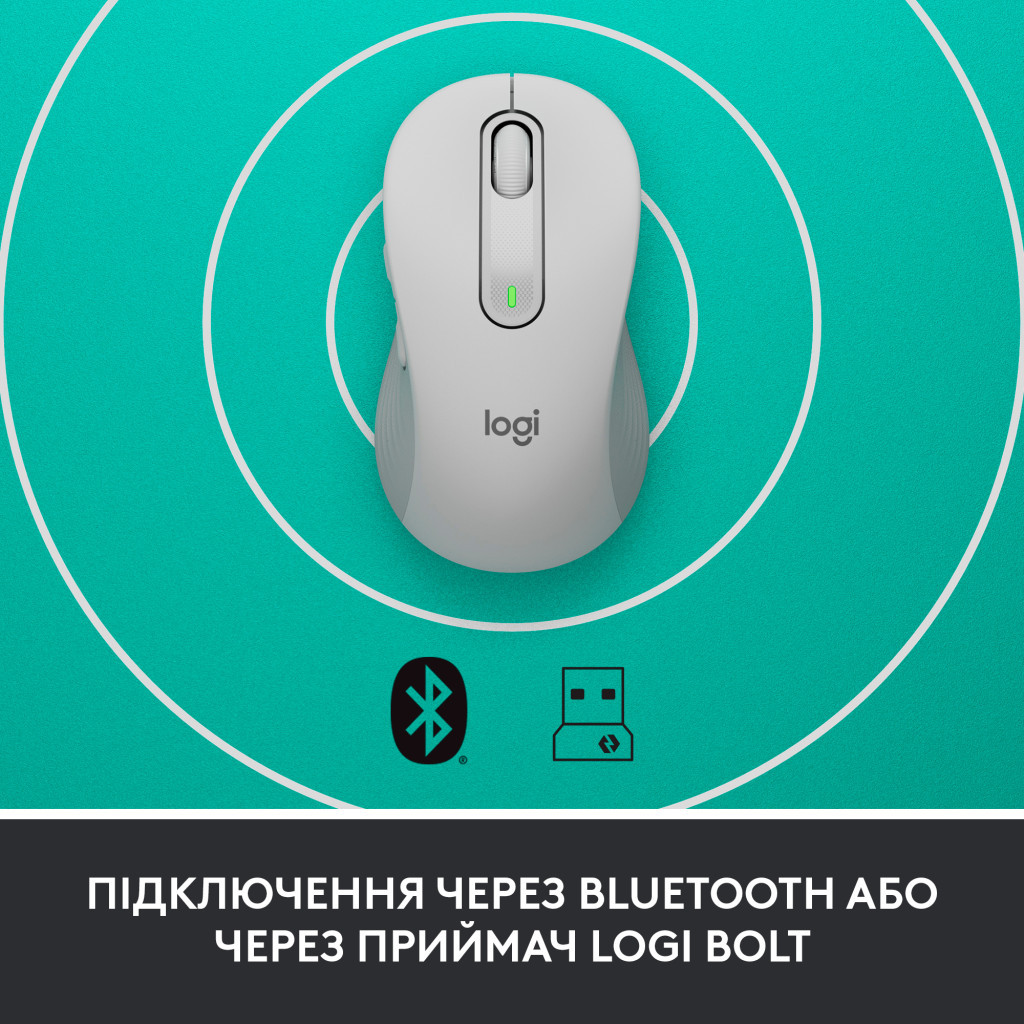 Мишка Logitech Signature M650 Wireless for Business Off-White (910-006275) - зображення 3