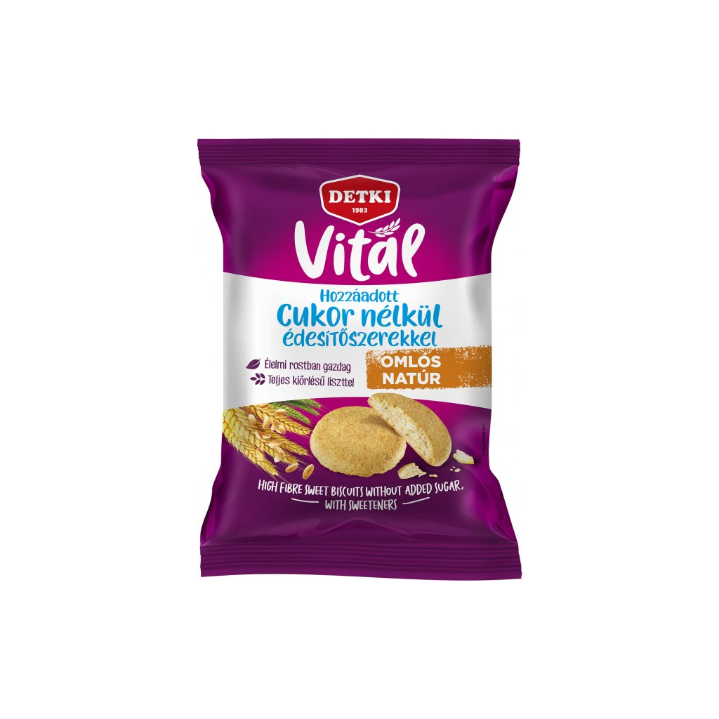 Дитяче печиво Detki Vital з високим вмістом клітковини 200 г (5997380360327) - изображение 1