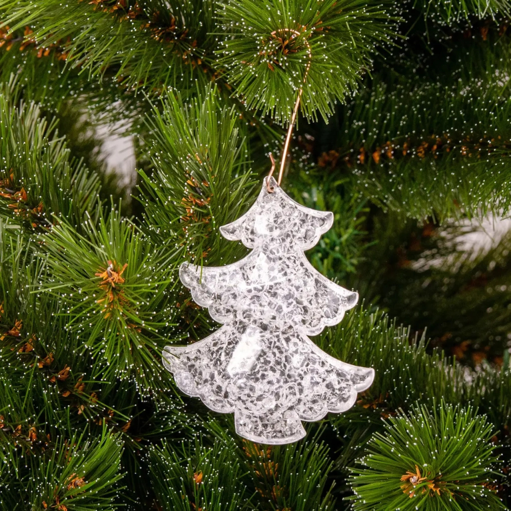 Ялинкова іграшка Chomik Ялинка ,9 см, 2 шт, пластик, прозоро-біла (5900779830868) - изображение 3