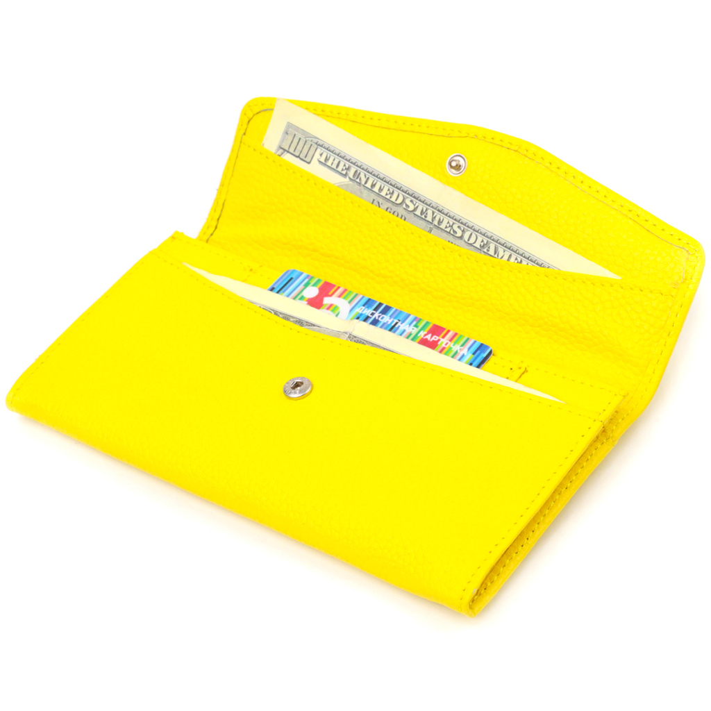 Портмоне Canpellini З натуральної шкіри флотар Жовте (21697) - зображення 5