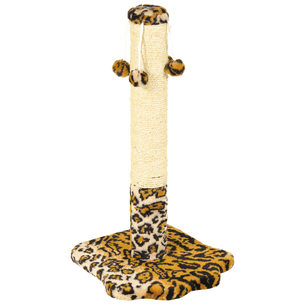 Дряпка (кігтеточка) для котів Природа Д04 стовпчик з 4-ма бубонами 67 cм (лапка) (4820157402962) - зображення 1