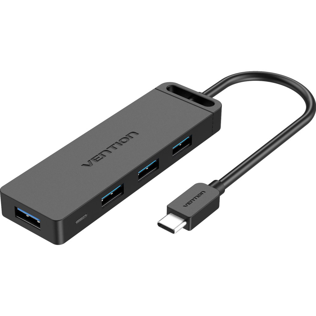 Концентратор Vention USB 3.1 Type-C to 4xUSB 3.0 active black (TGKBB) - зображення 1