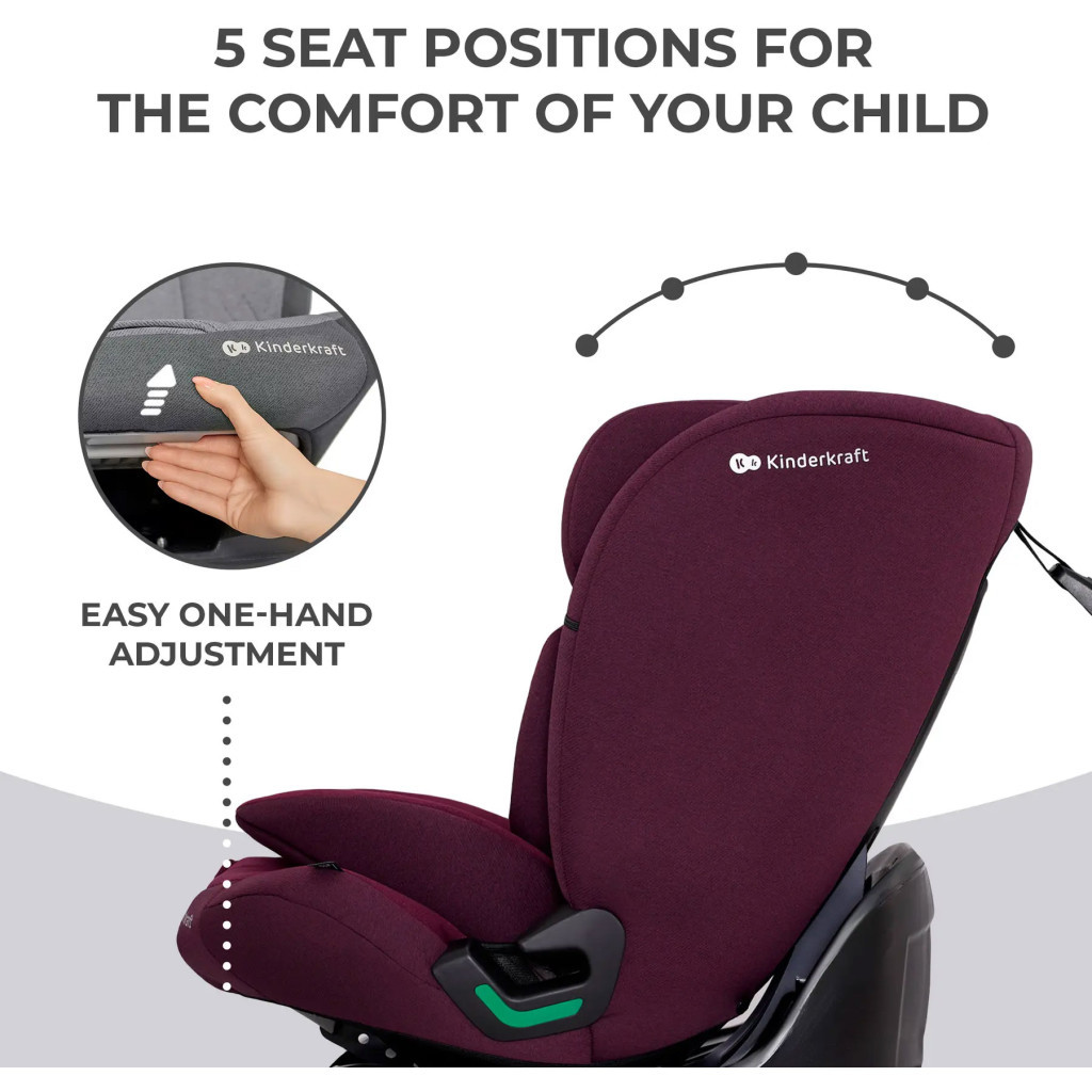 Автокрісло Kinderkraft Oneto3 i-Size Cherry Pearl (KCONE300RED0000) (5902533922185) - зображення 10