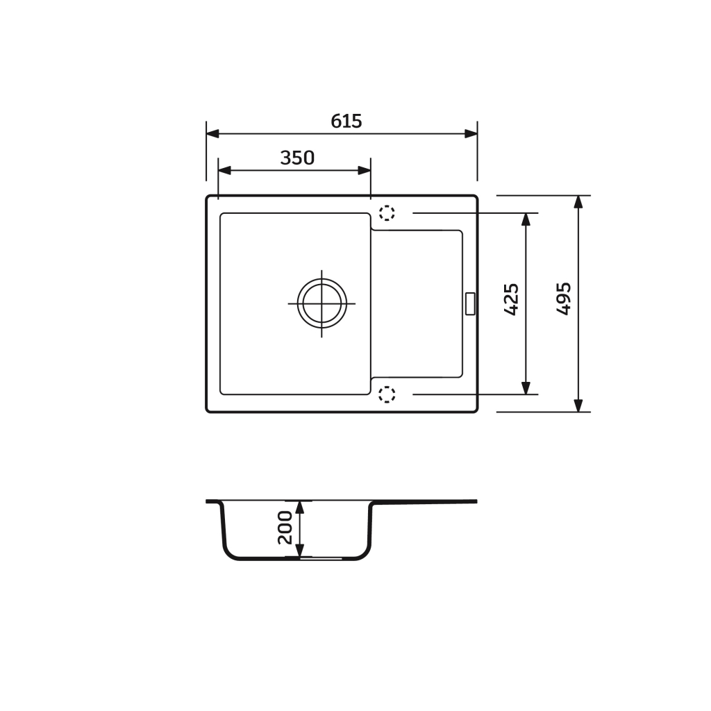 Мийка кухонна Adamant Minimal чорний + змішувач + дозатор (1824296902303) - зображення 7
