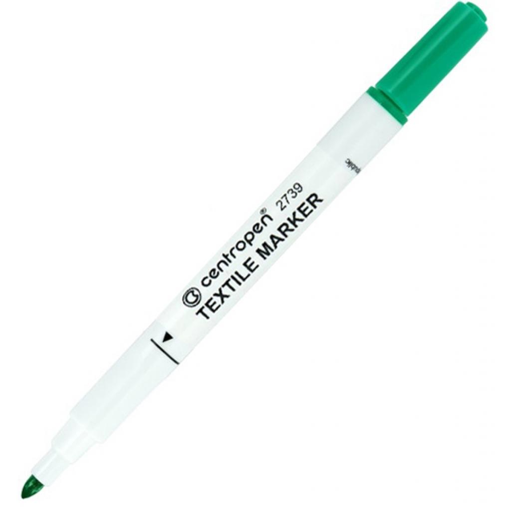 Маркер Centropen Textile 2739 2 мм green (2739/04) - зображення 1