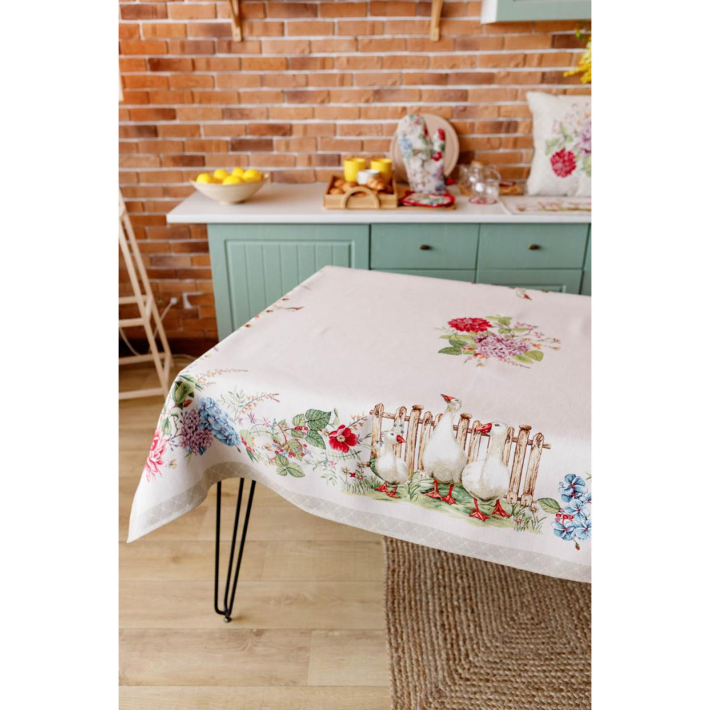 Скатертина Прованс гобеленова Гуси 135х180 см (034097) - зображення 6