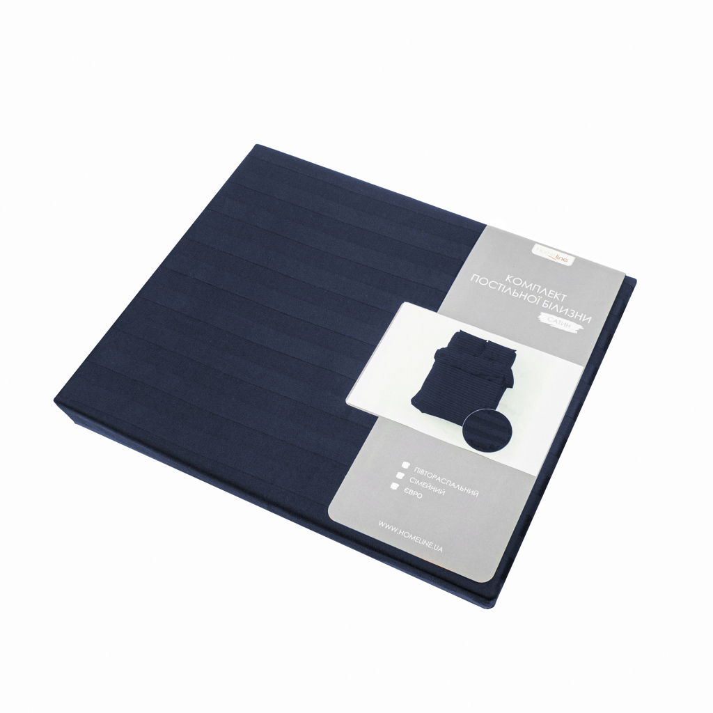 Постільна білизна Home Line "Страйп 2х2" (синій) євро (169187) - зображення 2
