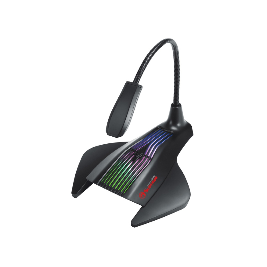 Мікрофон Marvo MIC-01 Multi-LED USB Black (MIC-01) - зображення 1