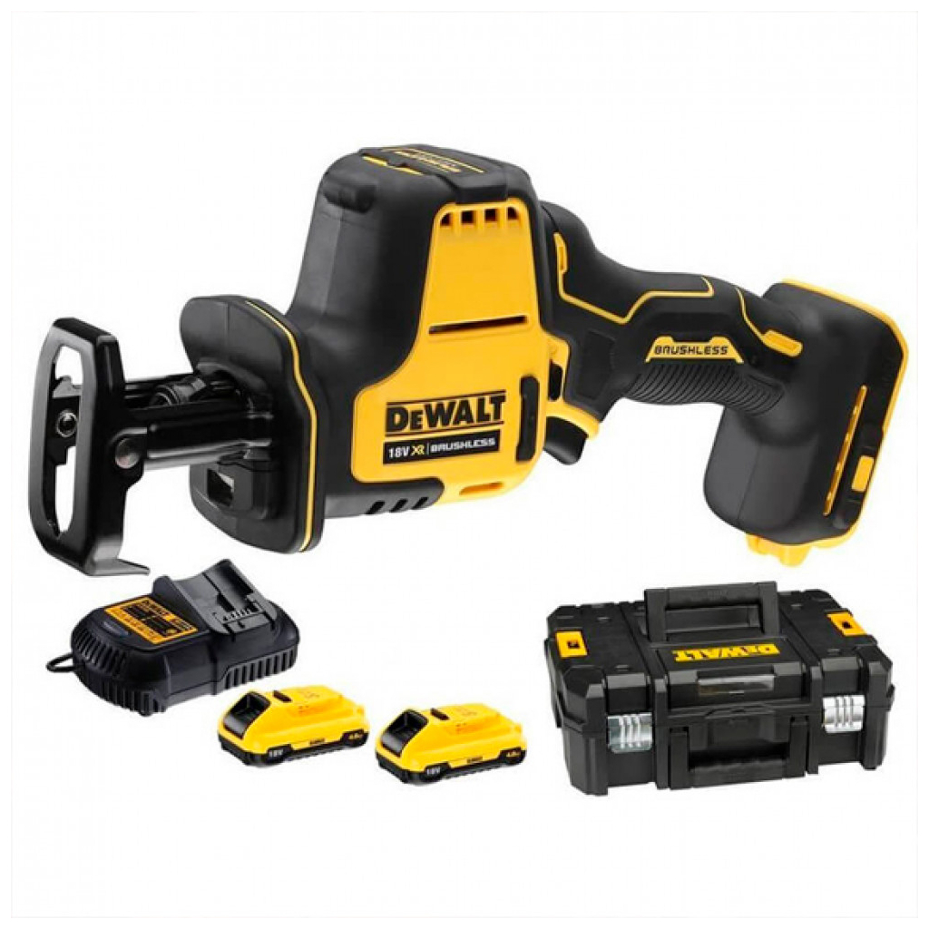 Шабельна пила DeWALT 18V XR, Li-lon, 2x4Ah, 0 - 2800 хід/хв, TSTAK (DCS369M2) - зображення 4