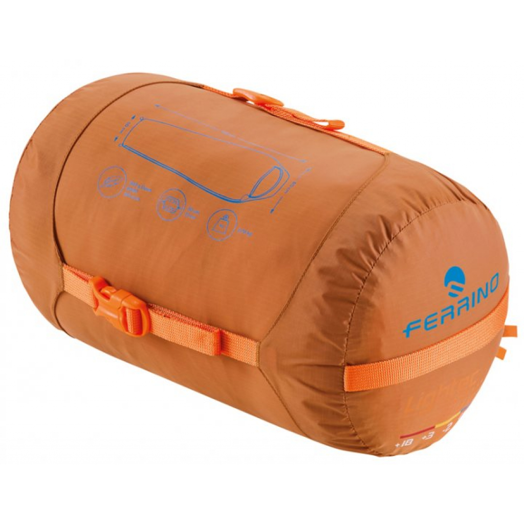 Спальний мішок Ferrino Lightec 500 Duvet +7C Russet Left (928099) - зображення 4