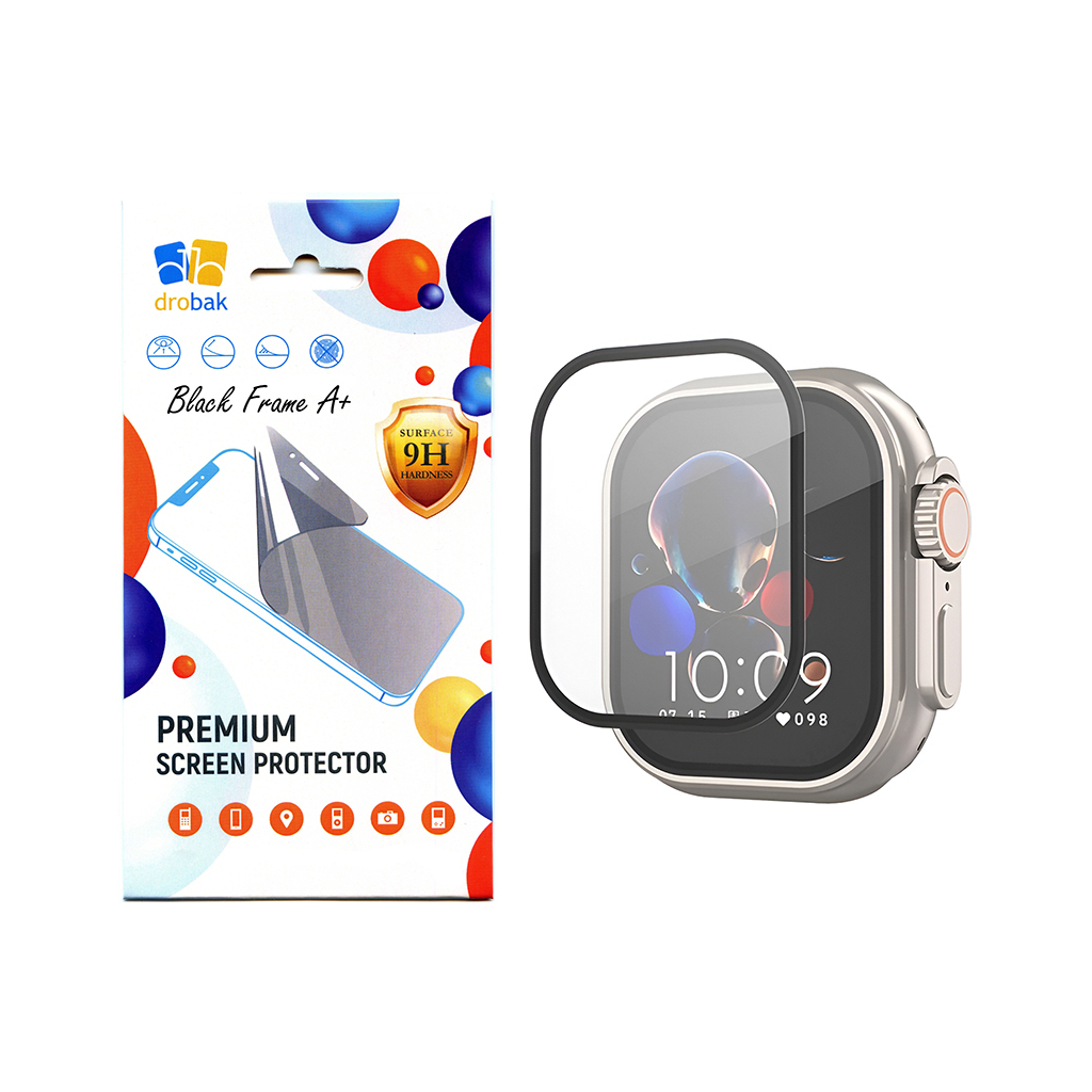 Скло захисне Drobak Apple Watch Ultra 2 49mm Black Frame A+ (323209) - зображення 1