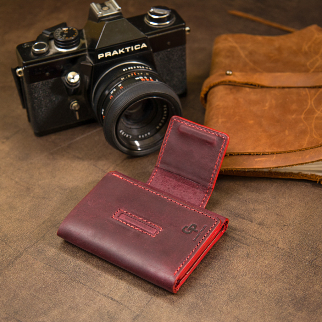 Портмоне Grande Pelle Матове вінтажне Бордове (11454) - зображення 11