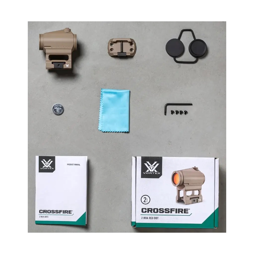 Коліматорний приціл Vortex Crossfire 2 MOA Weaver Tan (CF-RD2-T) - зображення 8