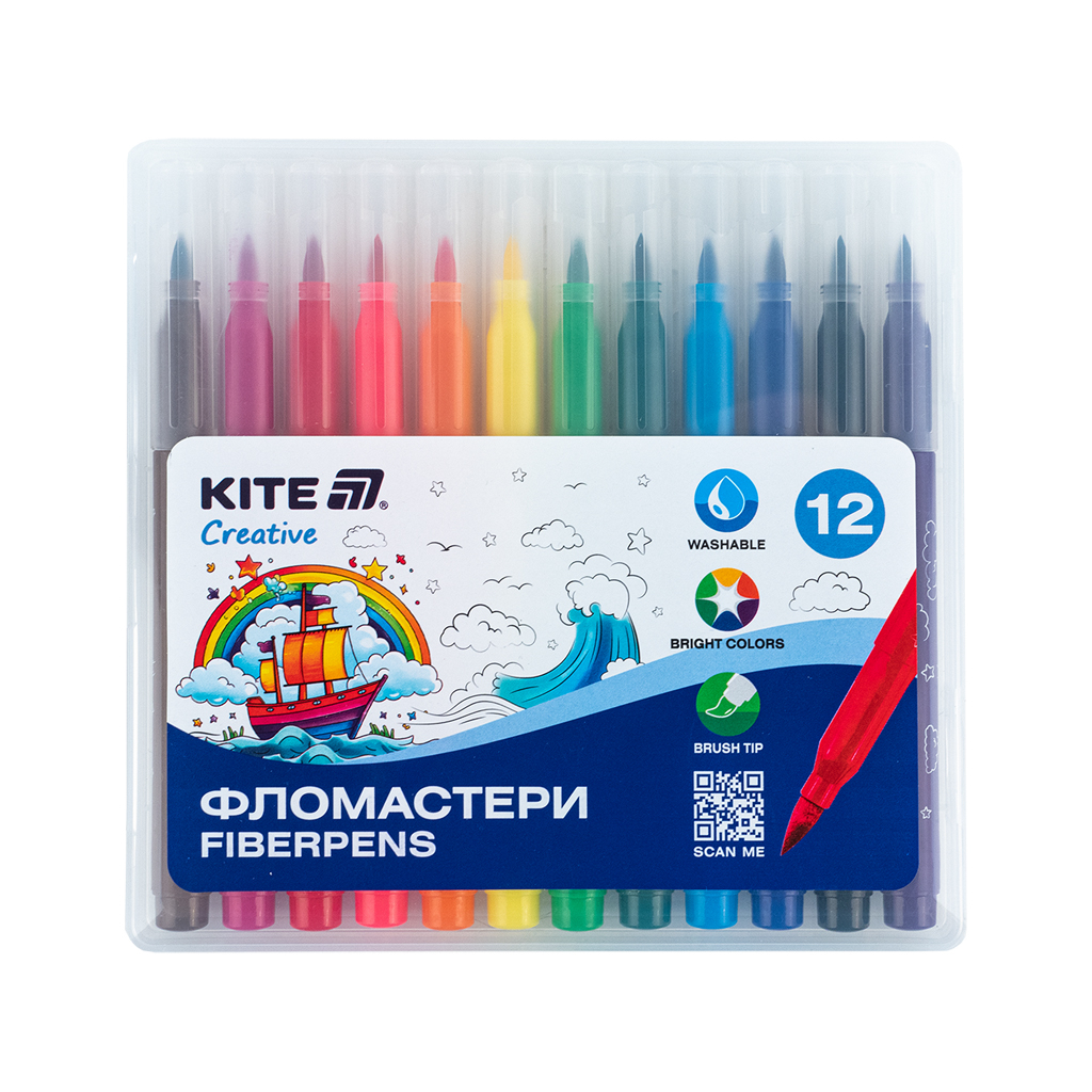 Фломастери Kite Creative пензлики 12 кольорів (K-1150) - зображення 1