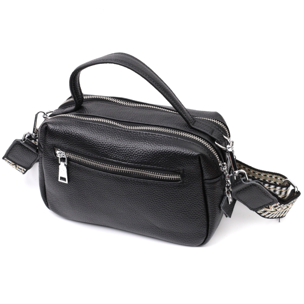 Сумка Vintage З натуральної шкіри Чорна (22343) - зображення 2