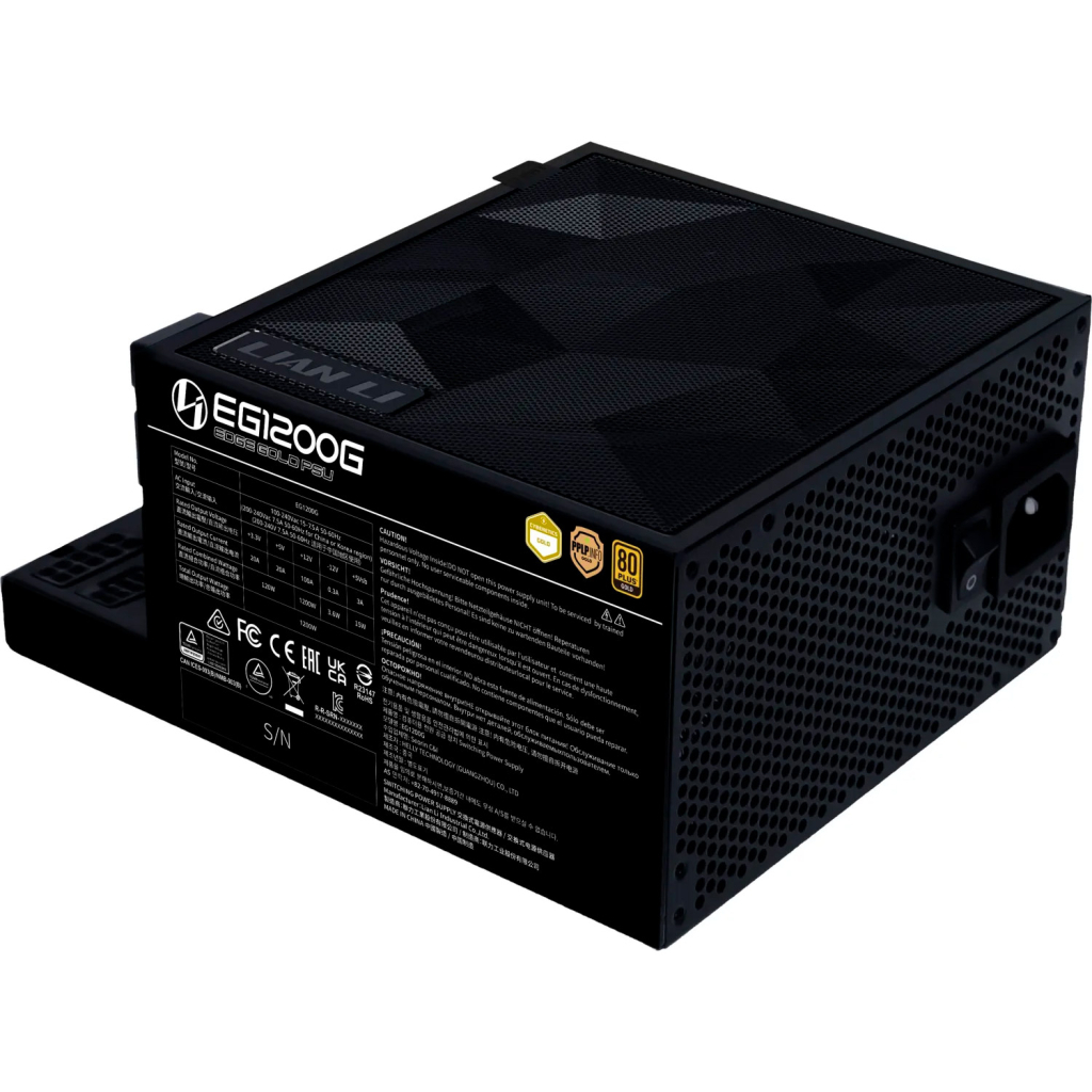 Блок живлення Lian Li 1200W EDGE GOLD Black (G9P.EG1200G.BH00.EU) - зображення 3