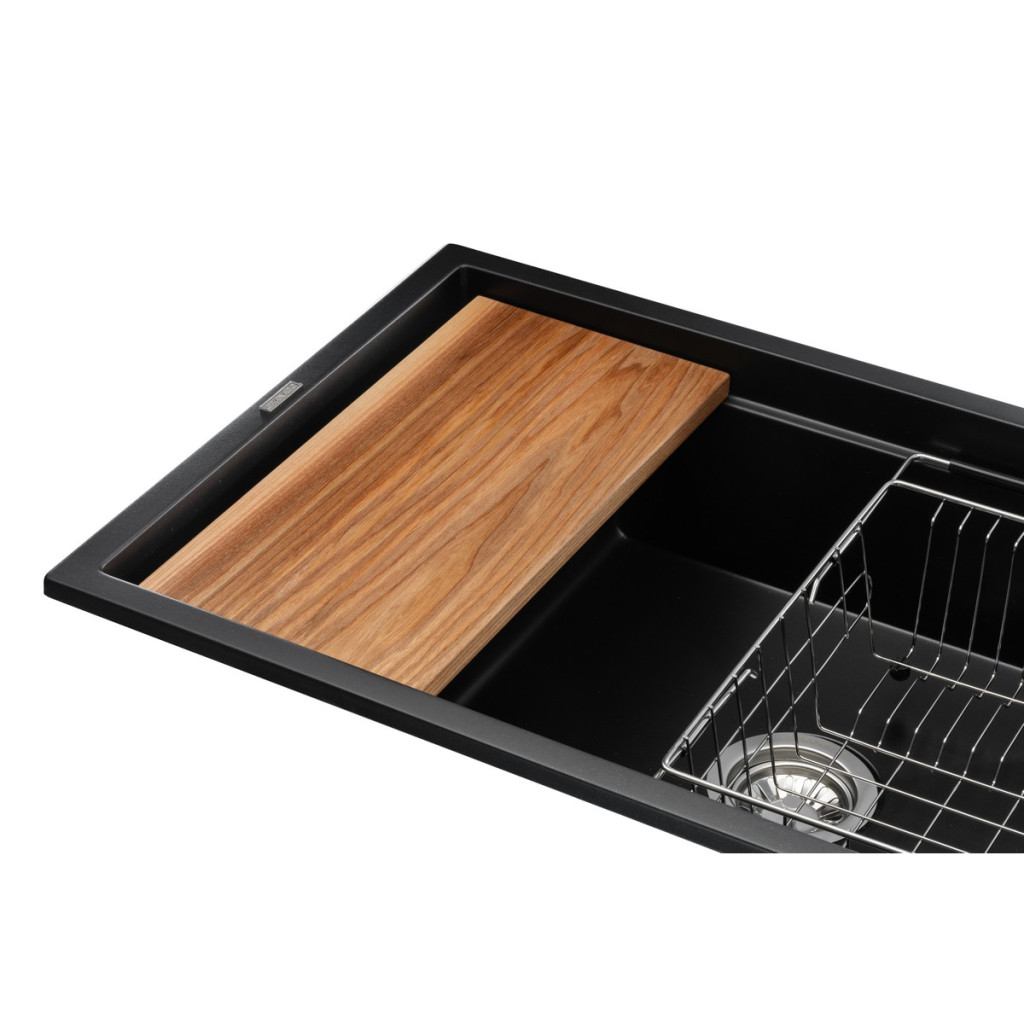 Мийка кухонна GRANADO Basic Artes black shine (+ змішувач Campo LUX inox + дозатор Redondo inox + коши (ksg1101) - зображення 4