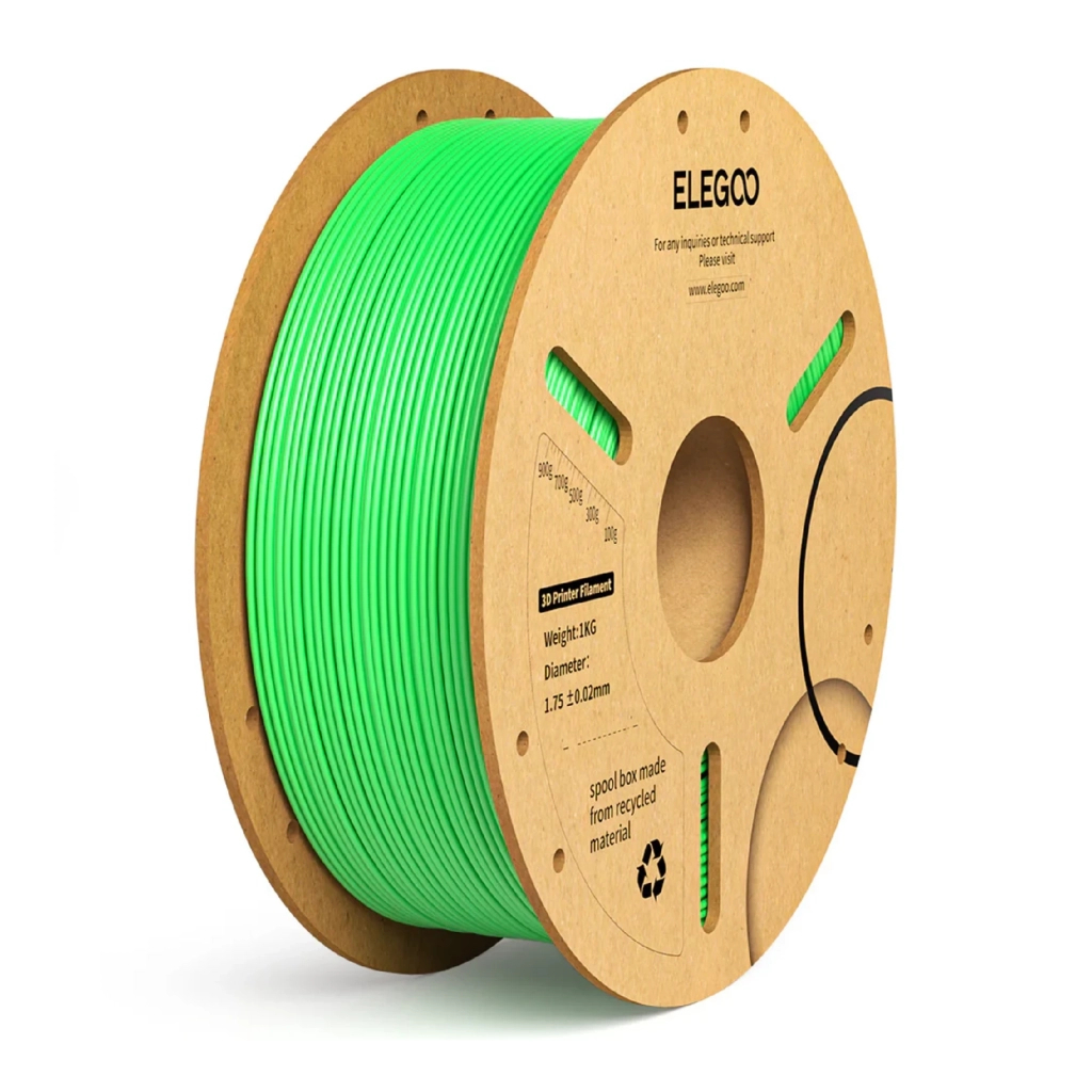 Пластик для 3D-принтера ELEGOO PLA Plus 1кг, 1.75мм, green light (50.203.0071) - зображення 1