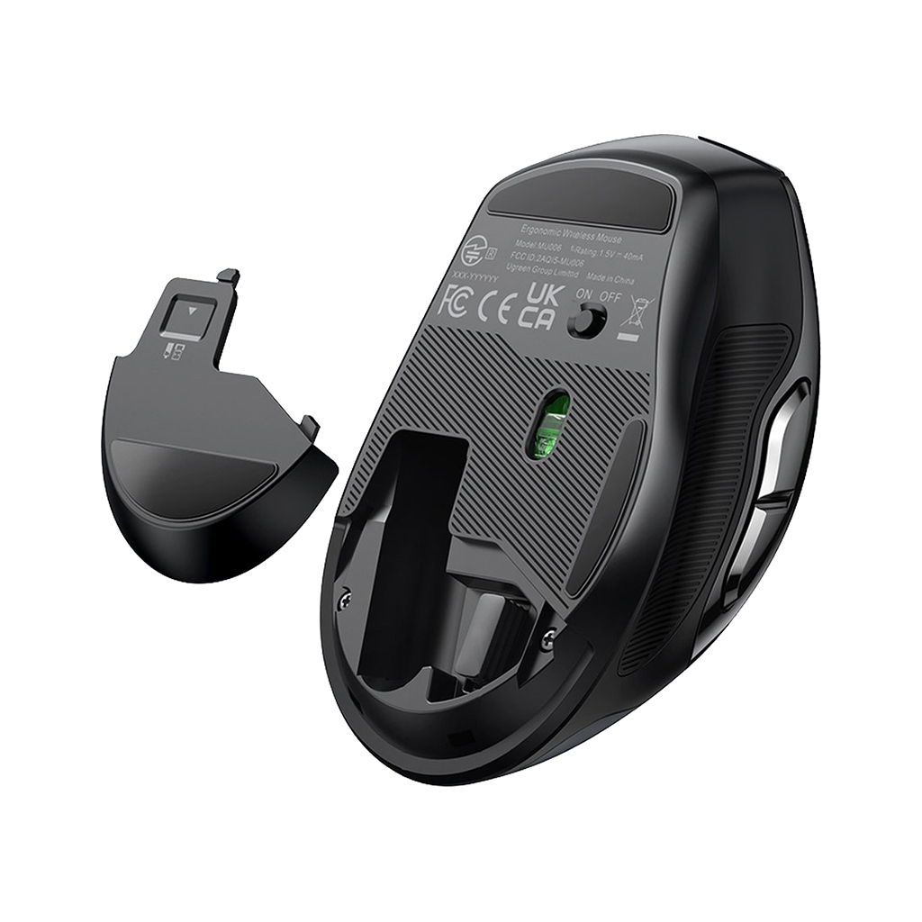 Мишка Ugreen MU006 Ergonomic Wireless Black (90545) - зображення 3