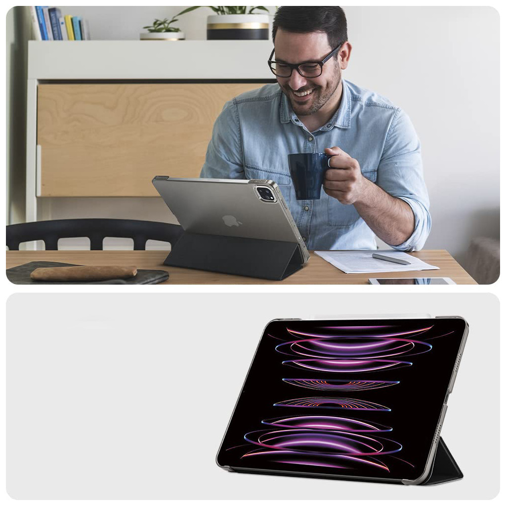 Чохол до планшета BeCover Tri Fold Hard Apple iPad Air 13" M2/M3 (2024/2025) Black (711471) - зображення 3