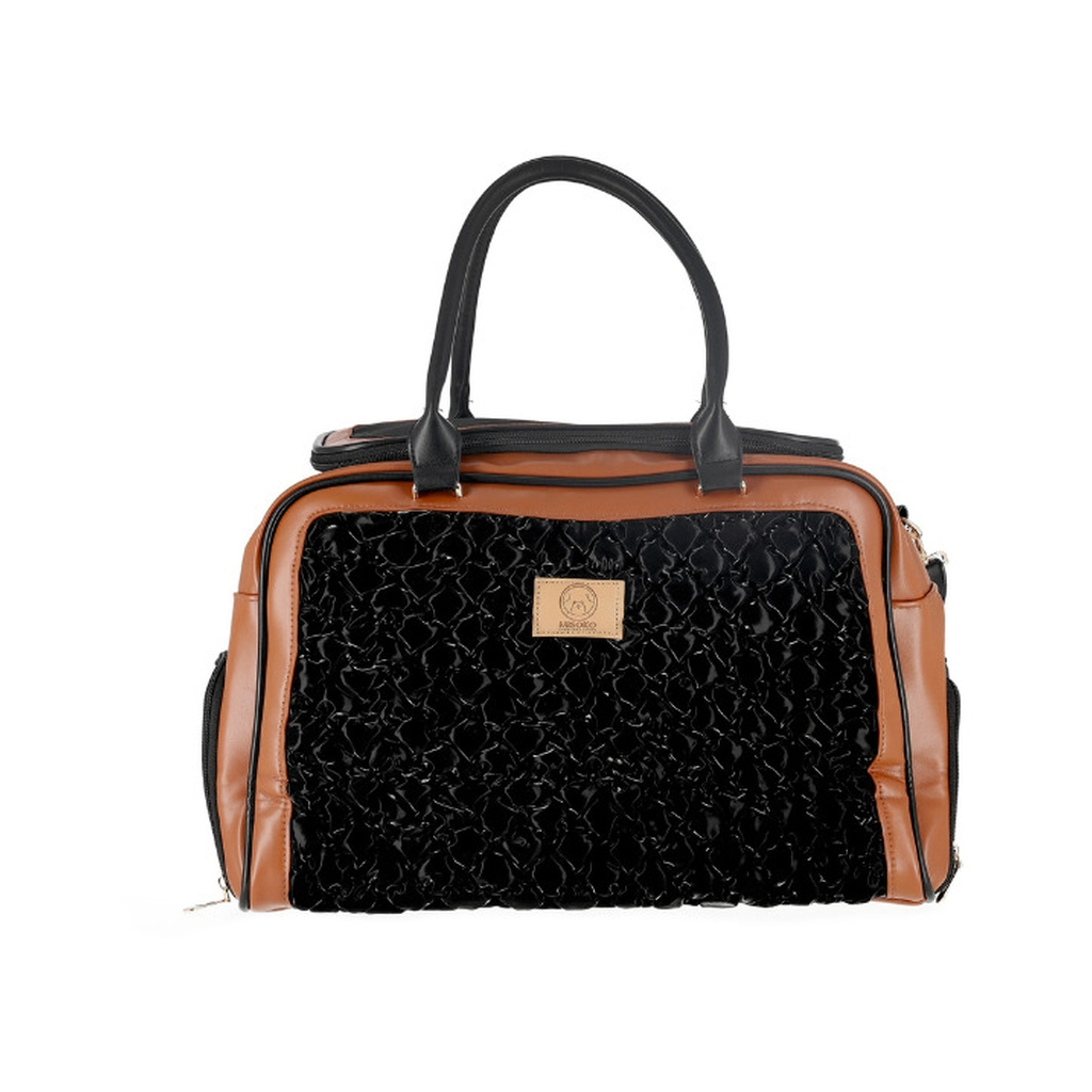Переноска для тварин MISOKO&CO 45x20x30 см чорно-коричнева (YIWUMSK70152) - изображение 1