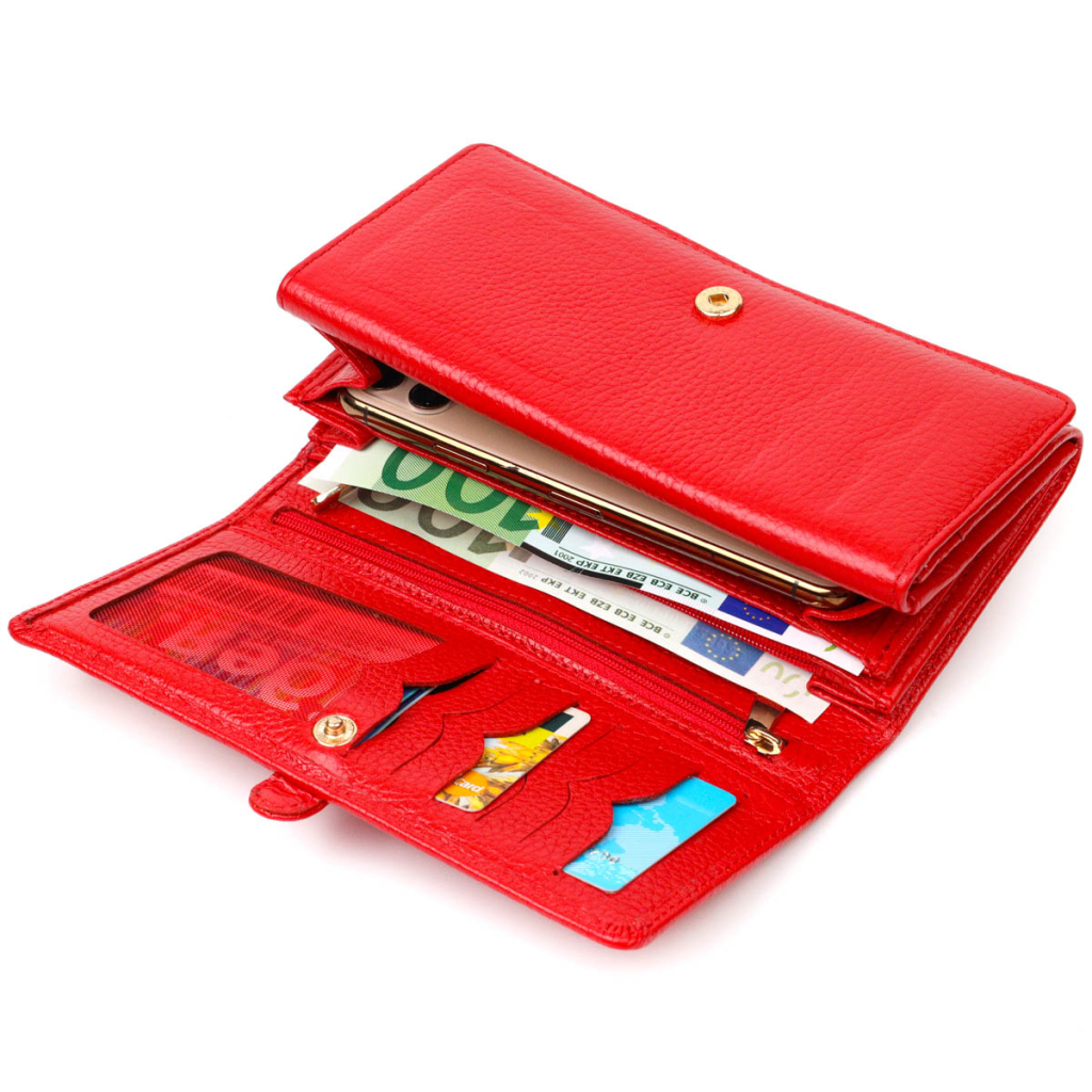 Гаманець Tony Bellucci З натуральної шкіри Червоний (21957) - зображення 4