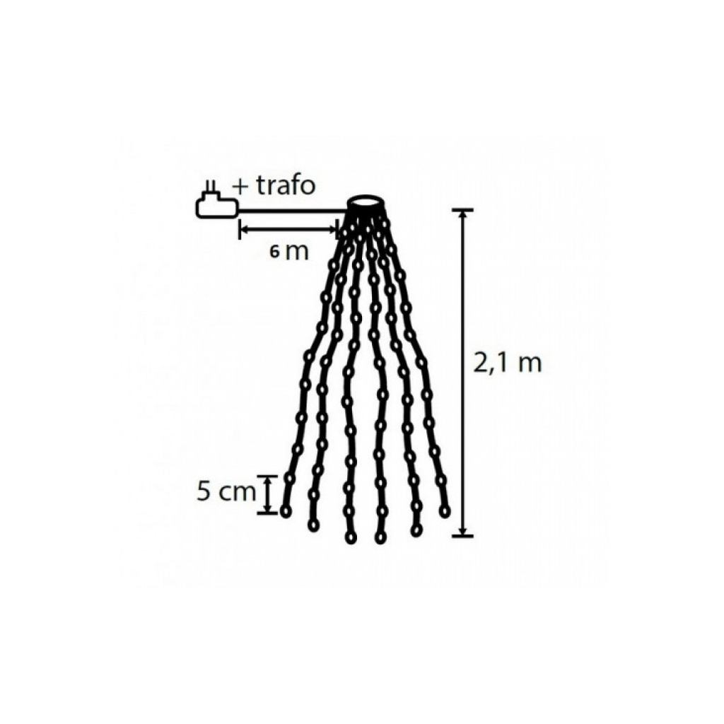 Гірлянда Luca Lighting Конус 2,1 м, 672 LED теплий білий (8720362027065) - зображення 7