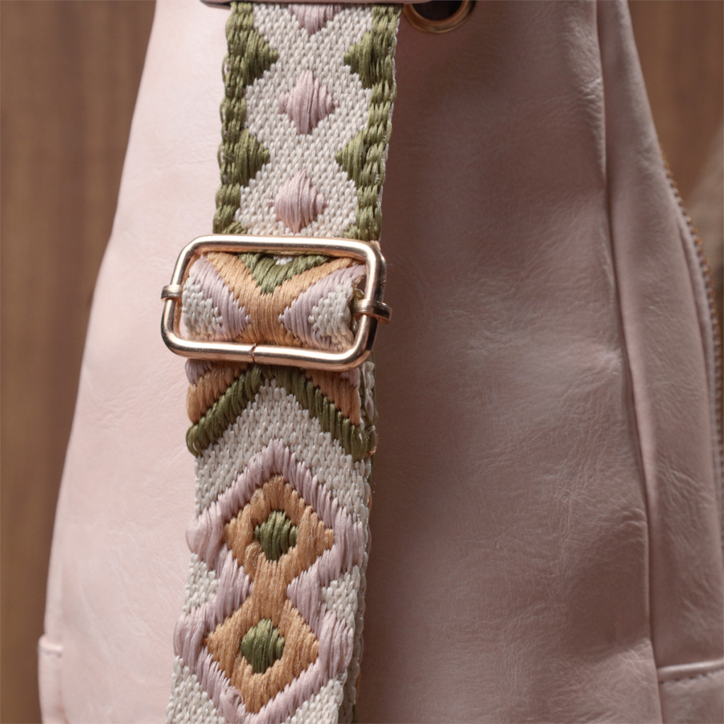 Сумка Vintage Жіноча слінг через плече з екошкіри Рожева (22750) - зображення 11