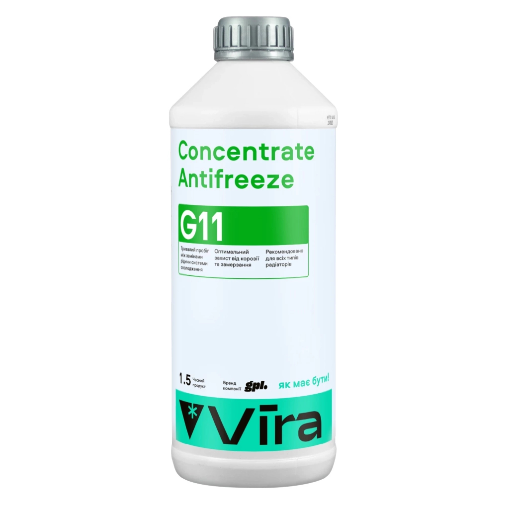 Антифриз VIRA Concentrate G11 зелена 1,5л (VI2002) - зображення 1