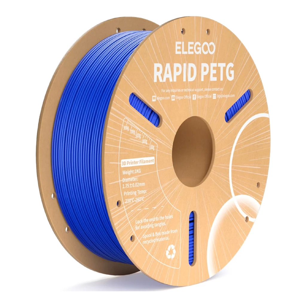 Пластик для 3D-принтера ELEGOO Rapid PETG 1кг, 1.75мм, blue (50.203.0219) - зображення 1