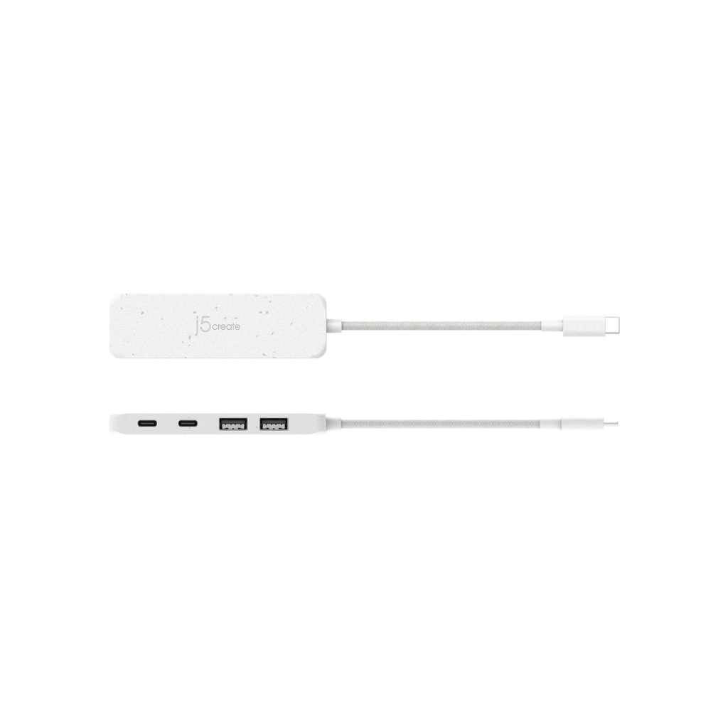 Концентратор J5create USB-C to 2xUSB-A + 2xUSB-C 3.2 10Gbps white (JCH342EW-N) - зображення 4