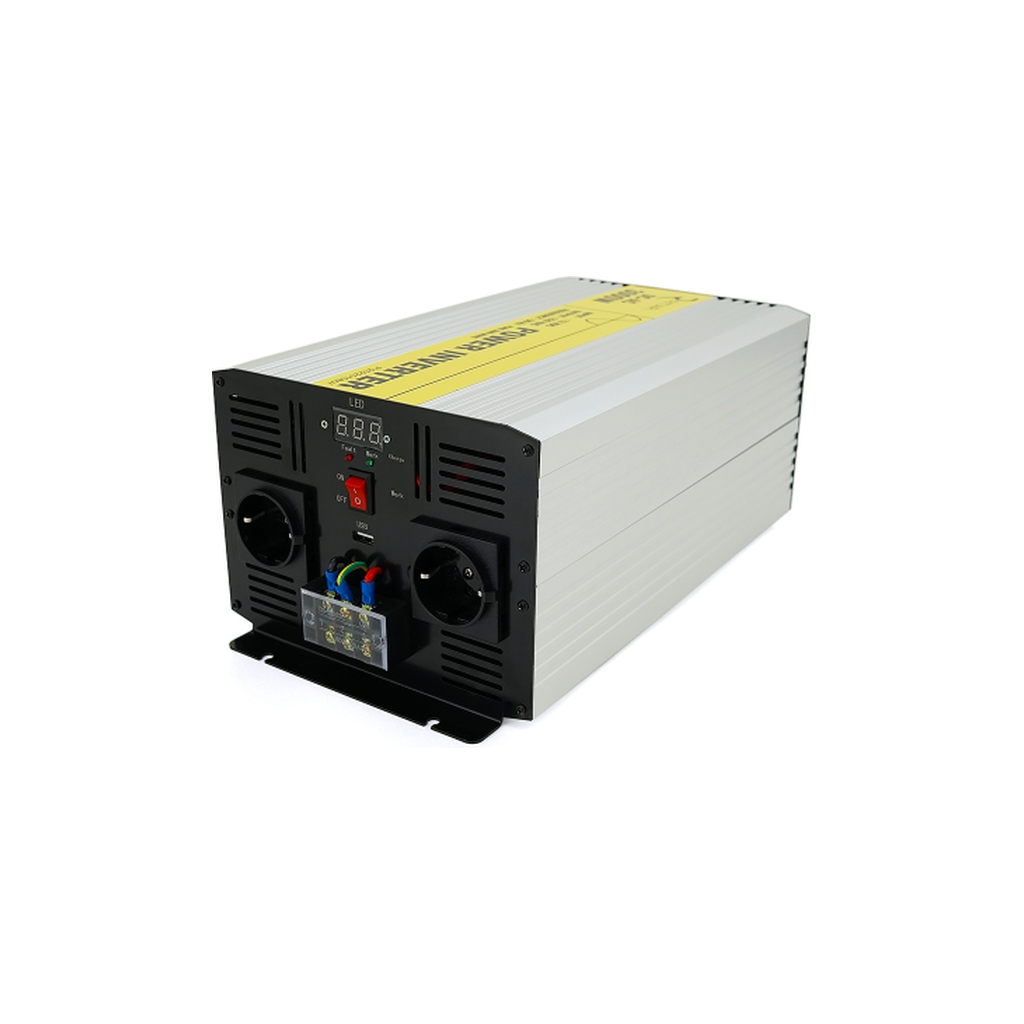 Автомобільний інвертор Ritar 12V/220V 3000W чиста синусоїда, 2xShuko, 1xUSB (RSC-3000) - зображення 1