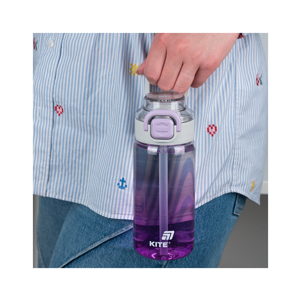 Поїльник-непроливайка Kite 600 мл, фіолетова (K25-1212-3) - зображення 5