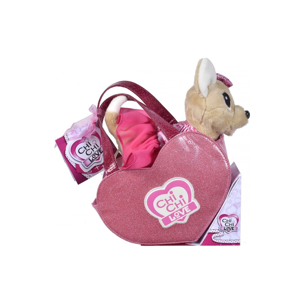 М'яка іграшка Chi Chi Love Собачка Рожеве серце з сумочкою 20 см (5890055) - зображення 6
