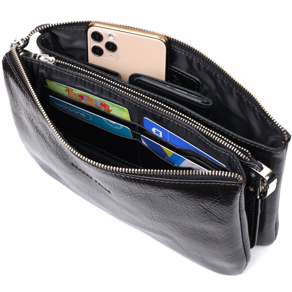 Сумка Grande Pelle З натуральної шкіри Чорна (11658) - зображення 6