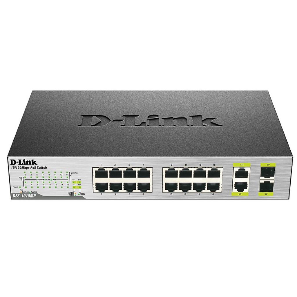 Комутатор мережевий D-Link DES-1018MP - зображення 1