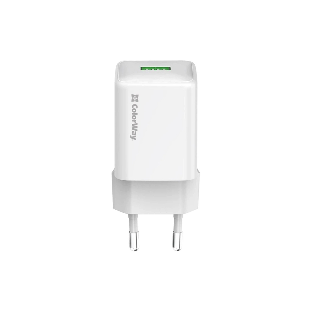 Зарядний пристрій ColorWay USB QC3.0 18W white (CW-CHS063Q-WT) - зображення 4