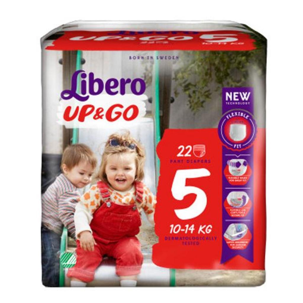 Підгузки Libero Up&Go 5 (10-14 кг) 22 шт (7322540686562) - зображення 2