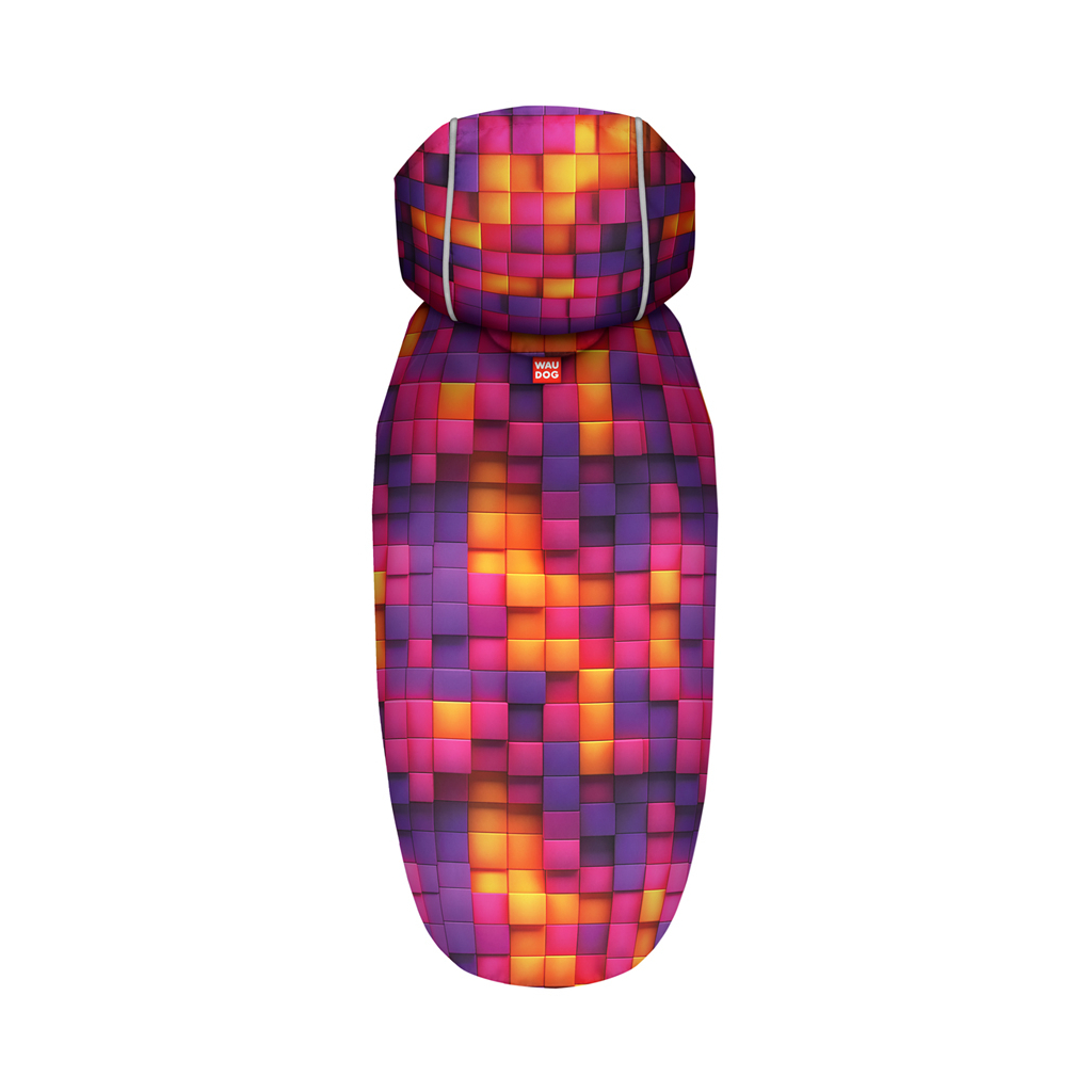 Дощовик для тварин WAUDOG Clothes Накидка з капюшоном Куби 3Д S (356-4057) - зображення 3