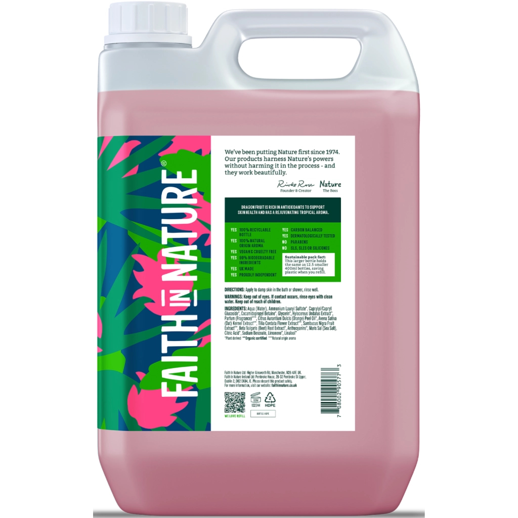 Гель для душу Faith in Nature Натуральний З фруктом дракона 5 л (708002905773) - зображення 2