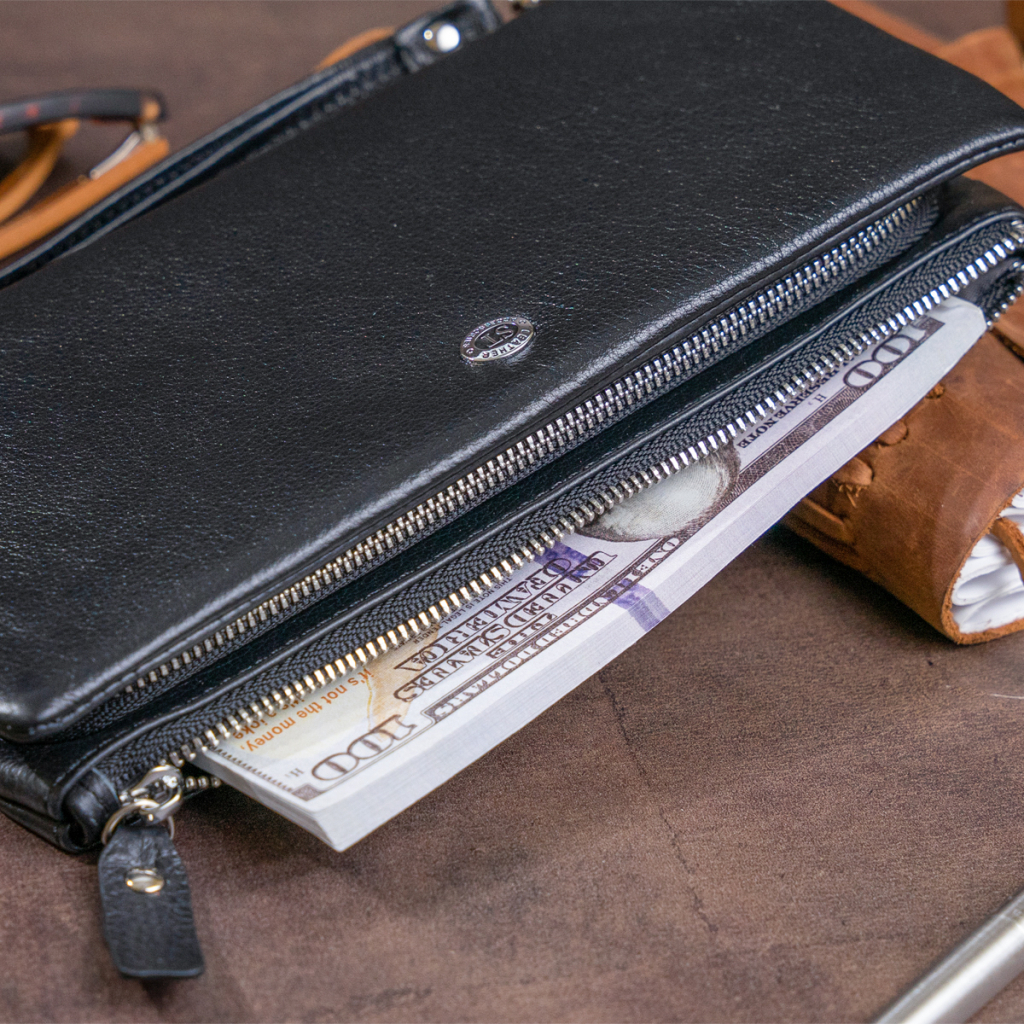 Гаманець ST Leather Зі шкіри Чорний (19310) - зображення 10