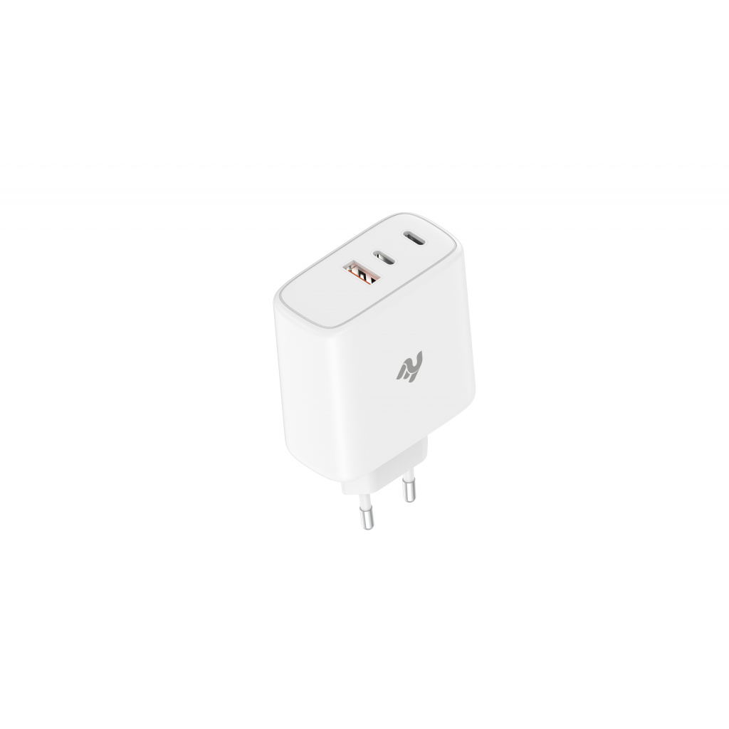 Зарядний пристрій 2E USB-C Wall Charger GaN 65W, white (2E-WC3USB65W-W) - зображення 2