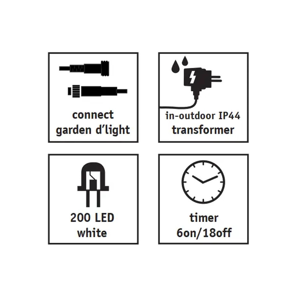 Гірлянда Luca з'єднувальна "Бахрома", 9,8х0.48 м, біли (8720362171096) - зображення 6