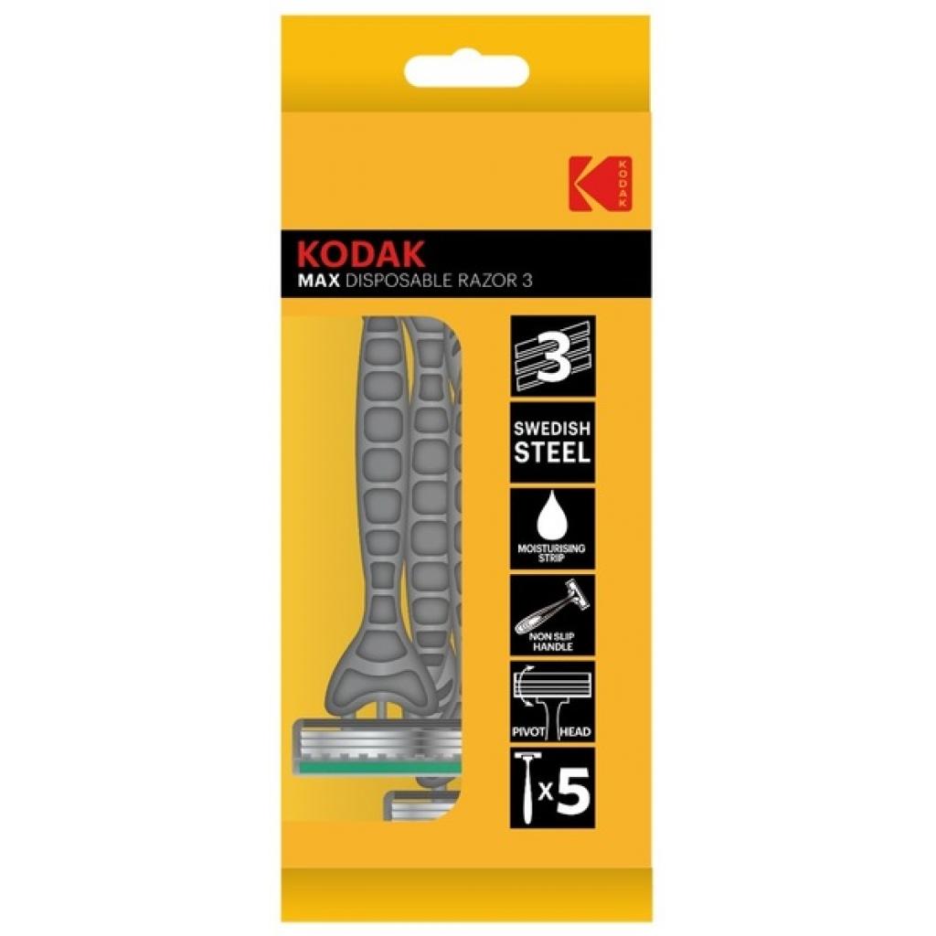 Бритва Kodak MAX 3 silver/black, 5 шт (30419971) - зображення 1
