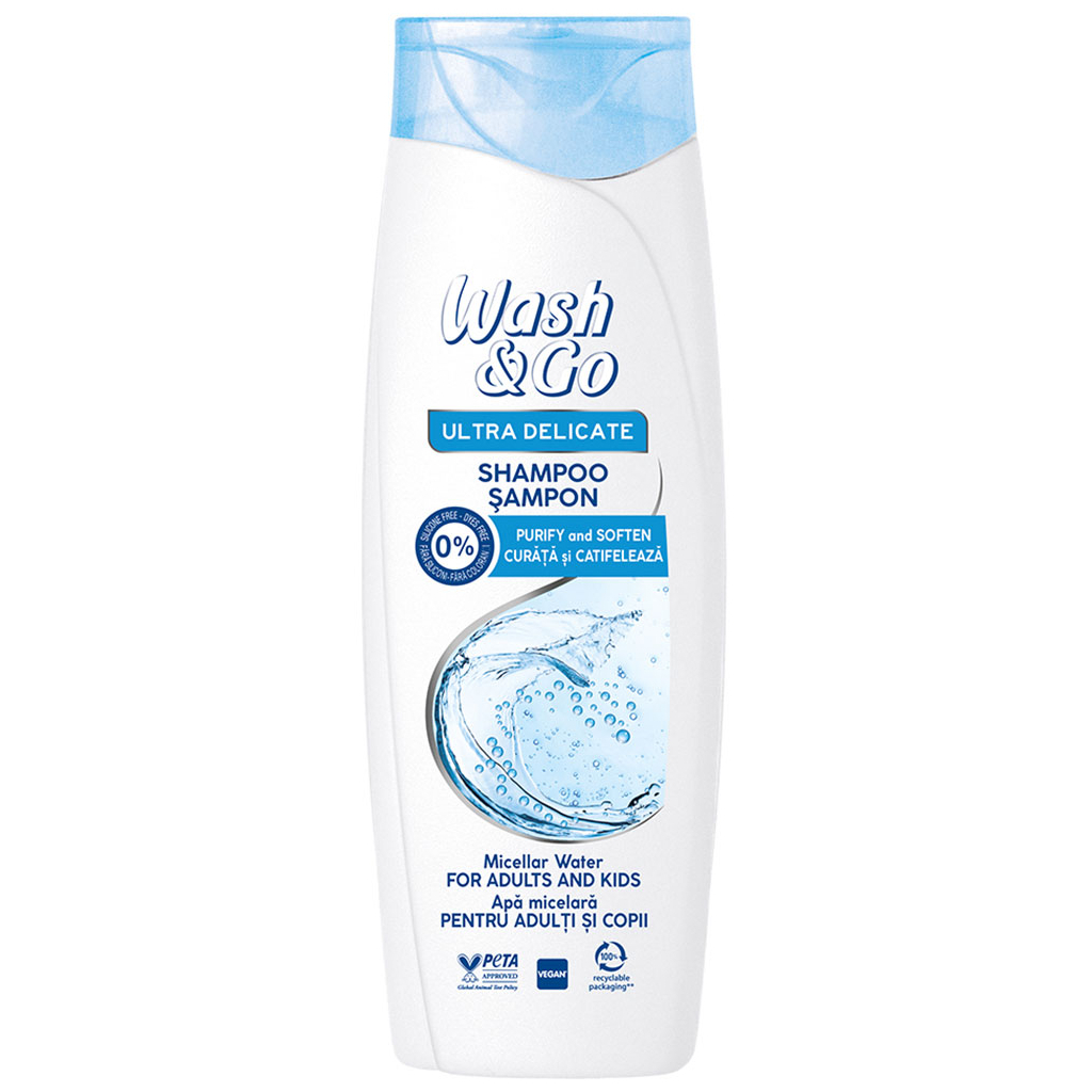 Шампунь Wash&Go на міцелярній воді для всіх типів волосся 360 мл (8008970057224) - зображення 1