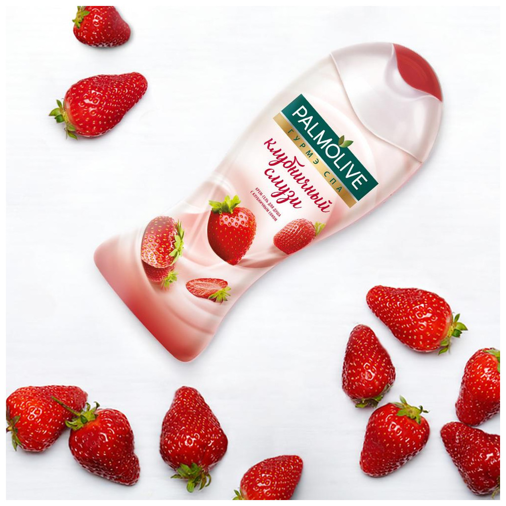 Гель для душу Palmolive Гурме Спа Полуничний Смузі з полуничним соком 250 мл (8693495038980) - зображення 4