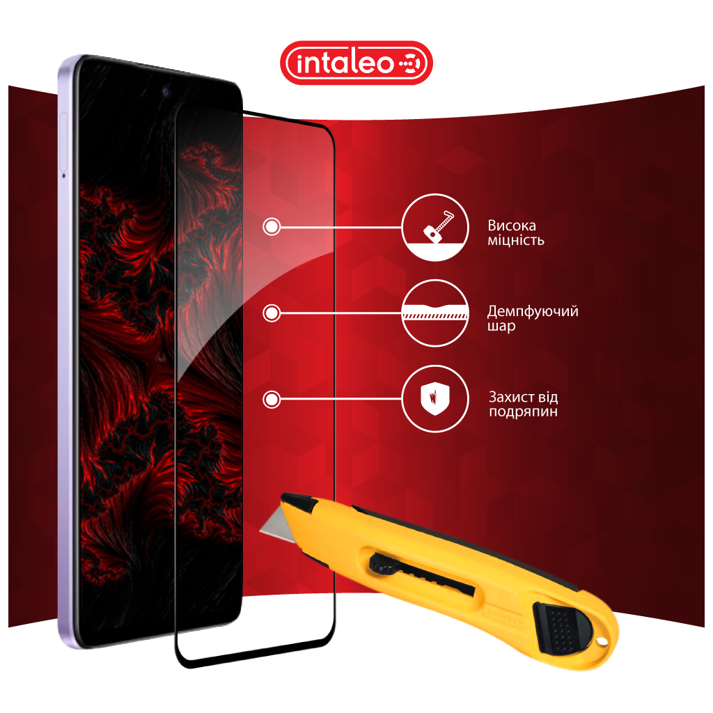 Скло захисне Intaleo Full Glue Oppo A3 5G Black (1283126598760) - зображення 5