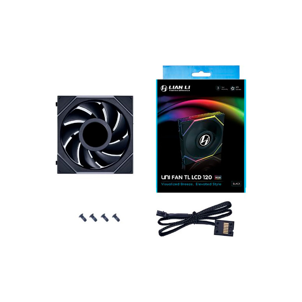 Кулер до корпусу Lian Li TL LCD 120-1, Black Cooler (G99.12TLLCD1B.00) - зображення 6