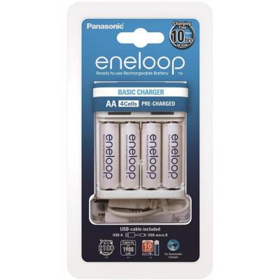 Зарядний пристрій для акумуляторів Panasonic Basic USB Charger+eneloop 4AA 1900 mAh (K-KJ61MCC40USB) - зображення 7